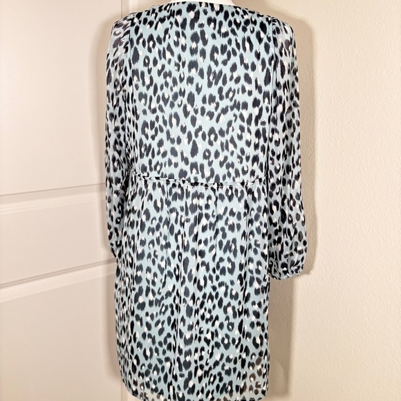NWT LOFT Leopard Print Long Sleeve Dress Size Petite Small - Picture 4 of 6